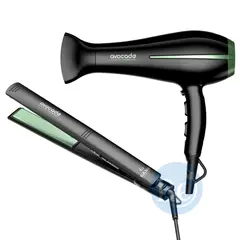 GAMA - Pack Avocado Alisadora Elegance y Secador Bora de 2200 watts