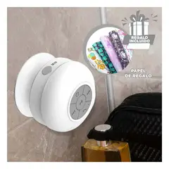 GENERICO - Speaker Estetico de Bano Color Blanco Y+Papel de Regalo