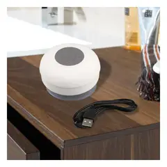 GENERICO - Pack4 Parlante Resistente en Tono Blanco Y+Papel de Regalo