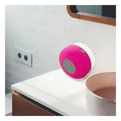 GENERICO - Pack4 Parlante Resistente en Tono Rosado Y+Papel de Regalo