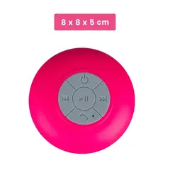 GENERICO - Pack4 Speaker Compacto en Color Rosado Y+Regalo Stickers