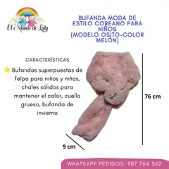 GENERICO - Bufanda Kawaii estilo coreano para niñas