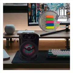 GENERICO - Altavoz Movible de Asa de 4pulg en Negro Y+Post-it Adhesivos