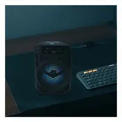 GENERICO - Pack2 Parlante con Microfono de 4pulg Y+Banderitas Adhesivas