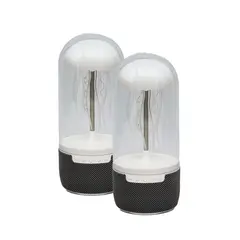 GENERICO - Pack2 Parlante con Luz Led Medusa Transparente muy Bonito