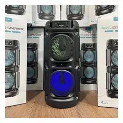 GENERICO - Pack2 Parlante de 4 pulg en Color Negro Y+Papel de Regalo