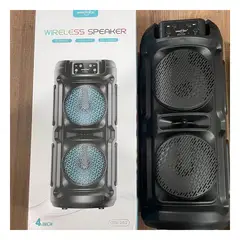 GENERICO - Pack2 Parlante de 4 pulg en Negro Y+Banderitas Adhesivas