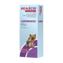 BRAVECTO - 1M Triple 1. 27-2. 5 Kg X3 Tabletas