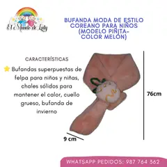 GENERICO - Bufanda Kawaii estilo coreano para niñas