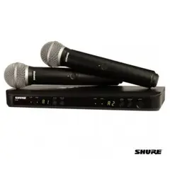 SHURE - Sistema Micrófono BLX288PG58 Inalámbrico Doble de Mano