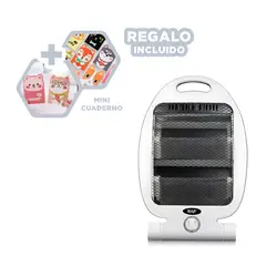 GENERICO - Calefactor de Cuarzo en Blanco Y+Regalo Agendita