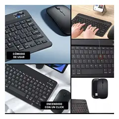 GENERICO - Pack6 Combo Teclado y Raton Negro Y+Regalo Stickers