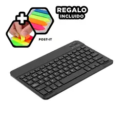 GENERICO - Pack6 Kit de Teclado y Mouse en Negro Y+Banderitas Adhesivas