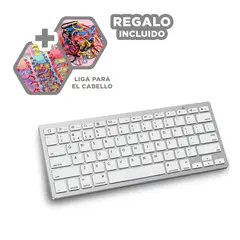 GENERICO - Pack Keyboard y Mouse Gamers Blanco Y+Ligas de Regalo