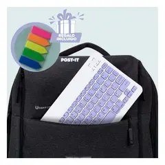 GENERICO - Pack6 Paquete de Mouse y Teclado Lila Y+Banderitas Adhesivas