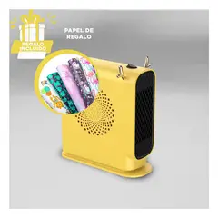 GENERICO - Calefactor Portatil de Reno en Amarillo Y+Papel de Regalo