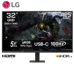 LG - Monitor 32U631A-B 32 IPS QHD 100Hz 5ms USB-C