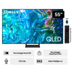 SAMSUNG - Televisor Smart QLED 4K 55 Crystal QN55Q65DAG Nuevo Modelo - Negro