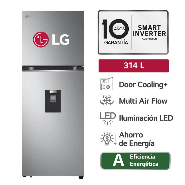Refrigeradora 314L Door Cooling Top Mount Plateada GT31WPP.