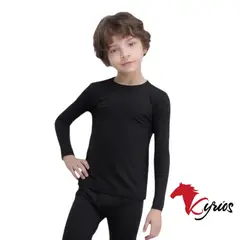 NO LOGO - POLO MANGA LARGA DEPORTIVO COLOR NEGRO