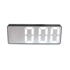 GENERICO - Reloj despertador de Mesa con Espejo LED Moderno