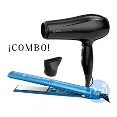 GAMA - Combo Alisadora Blue Titanio BECHS0000002426 y Secadora Vento