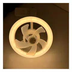 RYBIU IMPORT - Pack4 Lampara con Ventilador de Techo 2 en 1 Color Blanco