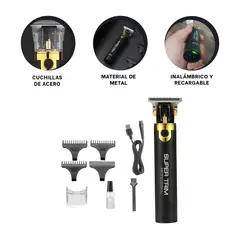 RYBIU IMPORT - Pack2 Peluquera Util en Negro Dorado Y+Banderitas Adhesivas