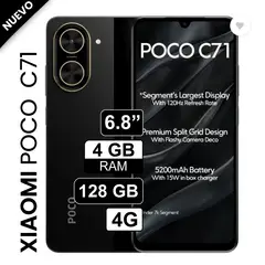 XIAOMI - Smartphone Poco C71 4GB Ram 128GB color Negro