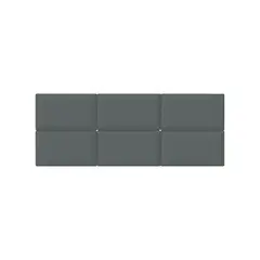 MUEBLES MACRUMO - Cabecera Modular Panel 30cmx40cm color Gris oscuro 1unidad