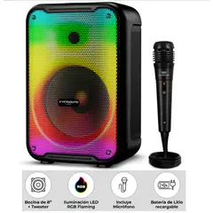 EVERSOUND - Parlante Portatil FUNKY 8 EV3003 LED BT FM USB microSD