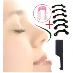 GENERICO - Perfilador corrector Respingador nariz por tallas + Perfilador rosado