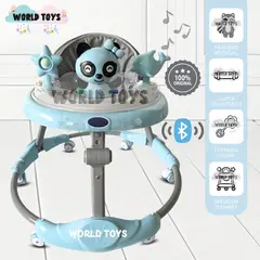 BABY - Andador con Tablero Musical «PANDIWALK» con Bluetooth SkyBlue