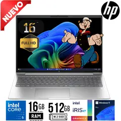 HP - LAPTOP PROBOOK 460 16" Ultra 5 125U RAM 16GB SSD 512GB W11 PRO NP : A27NWLA