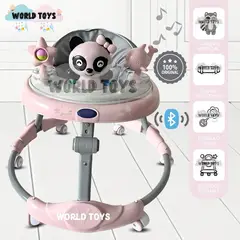BABY - Andador con Tablero Musical «PANDIWALK» con Bluetooth Pink