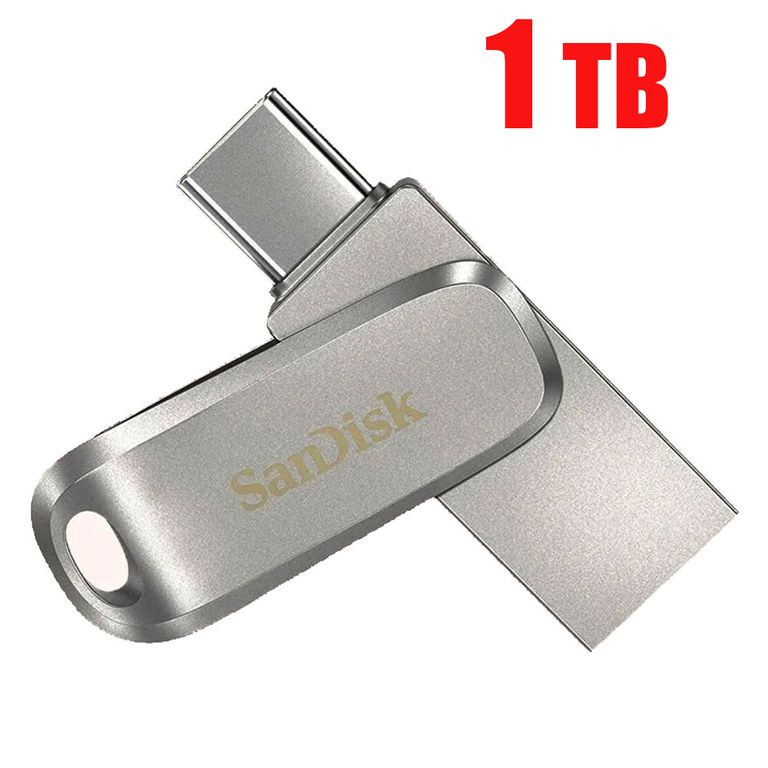 Memoria USB de 1TB Luxe USB Tipo-C y Tipo-A - Hasta 400MBs