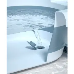 GENERICO - Bañera Plegable Ballenita Con Termómetro CELESTE