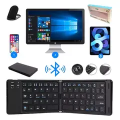 GENERICO - Mini Teclado Recargable Plegable + Soporte Celular FK1000