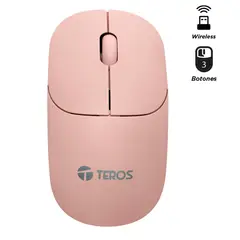 TEROS - MOUSE OPTICO TE-1218S INALAMBRICO ROSADO