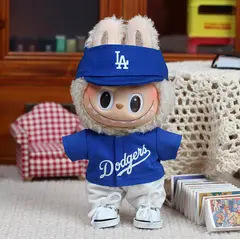 DISEÑO ORIGINAL - Ropa para Labubu Conjunto Beisbol Dodgers Azul