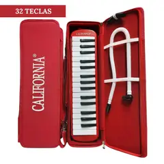 CALIFORNIA - Melodica de 32 teclas Rojo "CALIFORNIA"
