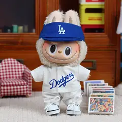DISEÑO ORIGINAL - Ropa para Labubu Conjunto de Beisbol Dodgers Blanco