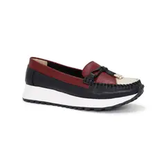 PAR&SS - Mocasín Casual De Cuero Mujer PA24I2-538 Negro