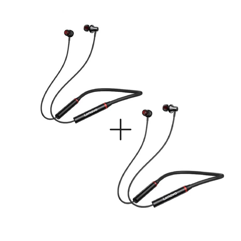 Audífonos Bluetooth Deportivos HE05X Negro Pack x 2 Unidades