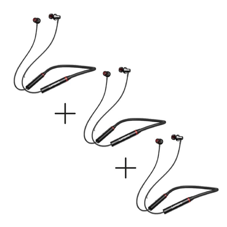 Audífonos Bluetooth Deportivos HE05X Negro Pack x 3 Unidades