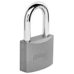 HERMEX - Candado de hierro 50 mm arco largo en caja - 43325