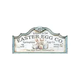 VATYERTY - 1 letrero rústico de Pascua de madera 20 x 40 cm