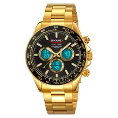 SKMEI - Reloj 2505 Plateado Correa Acero Digital Analogo