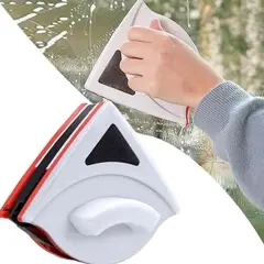 GENERICO - Limpiavidrio Ventanas Esponja Magnética Limpiador Triangular