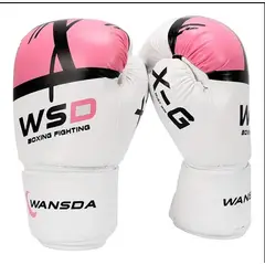 GENERICO - Guante De Box Profesional 14 Onzas WSD rosado Fitness